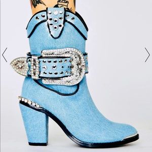 denim western boots